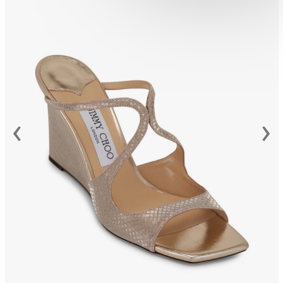 Jimmy Choo Anise Glitter Wedge, 85mm